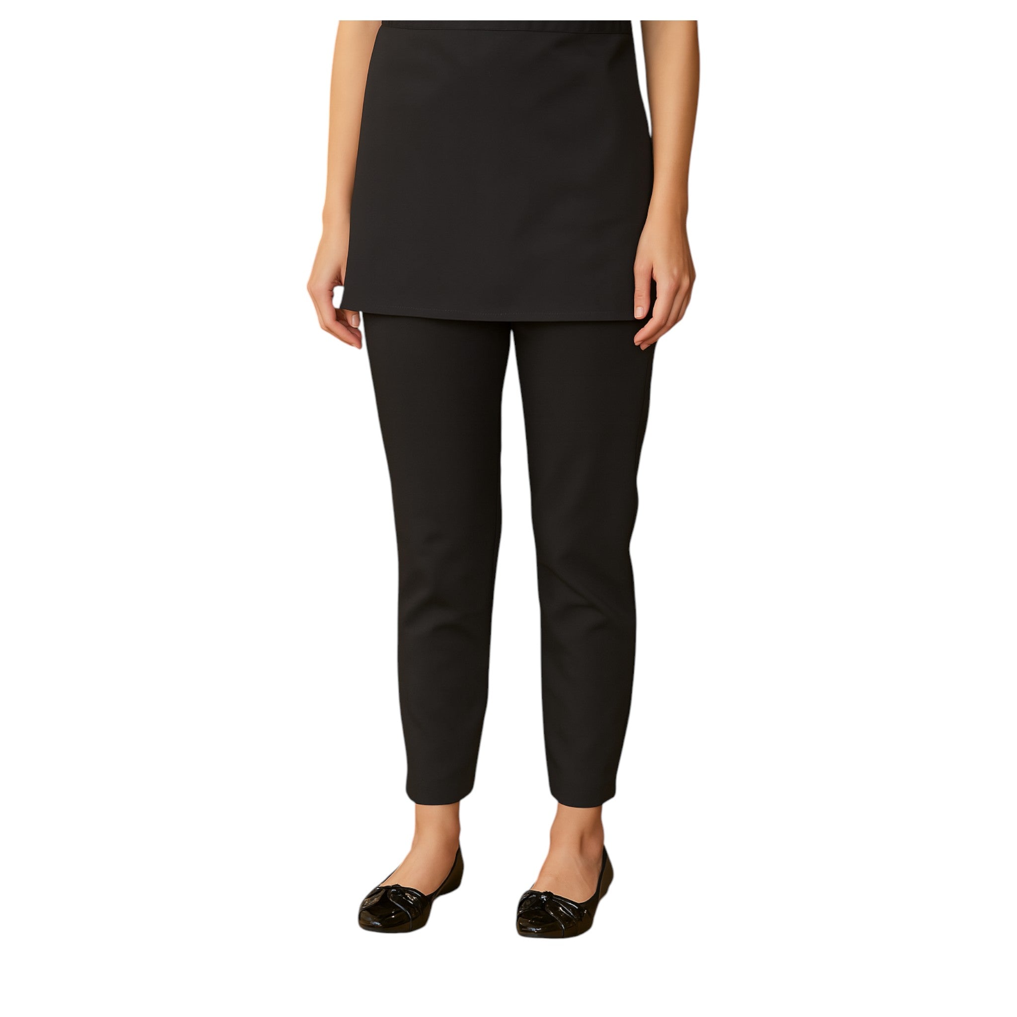Ladies Black Slip On Flat Shoes - Schoolwear / Workwear